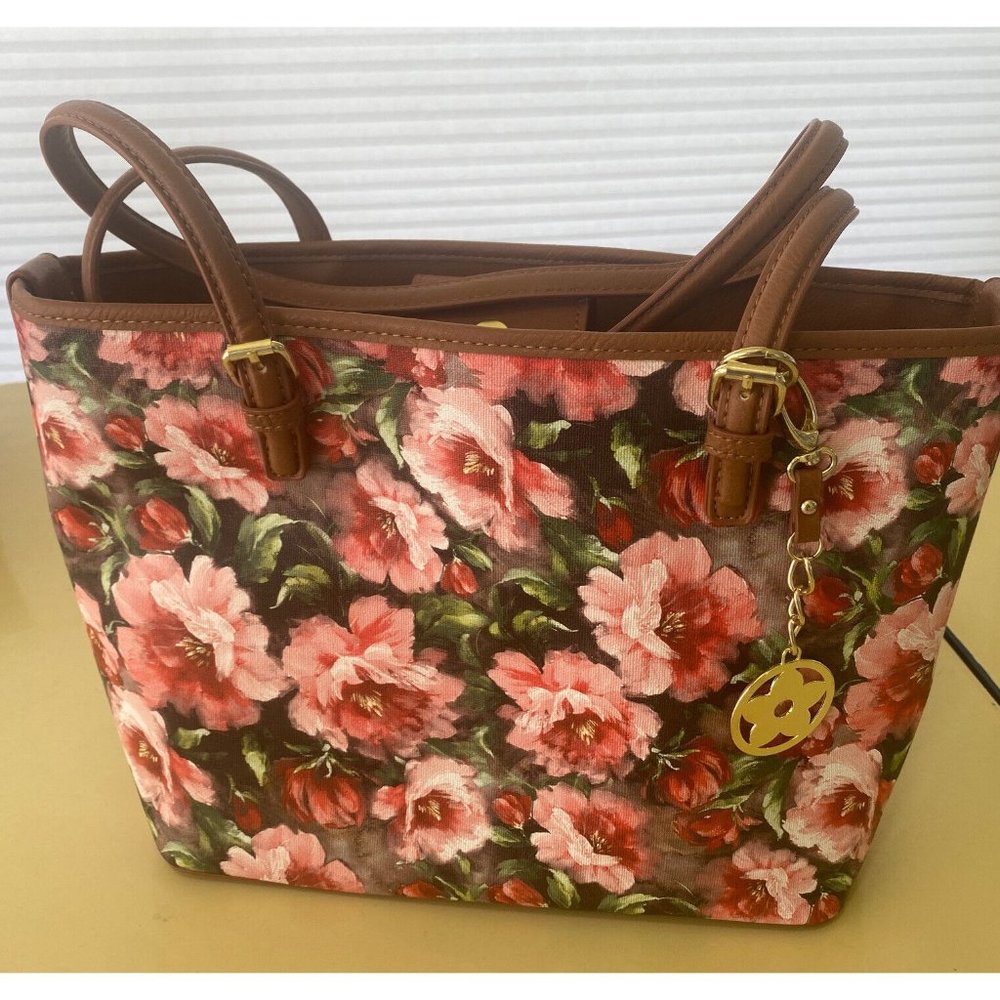Bueno Floral Handbag Tote Style Faux Leather‎